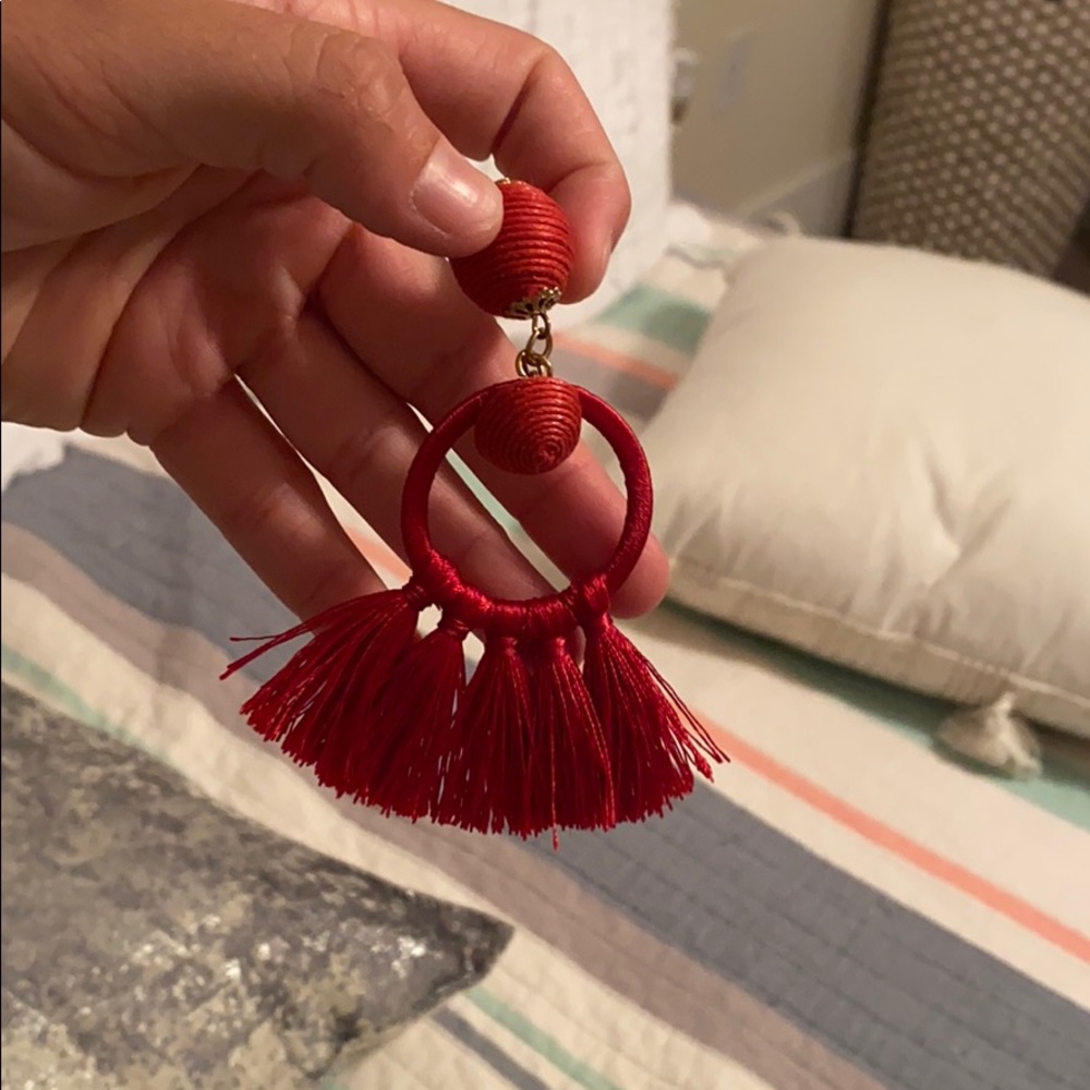 Red earrings